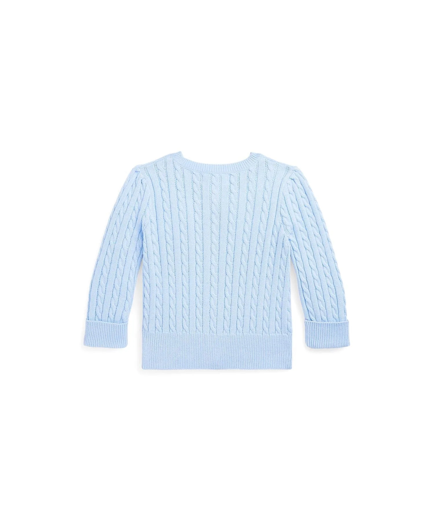 Детский хлопковый кардиган крупной вязки Polo Ralph Lauren, 400 Blue — фото 2