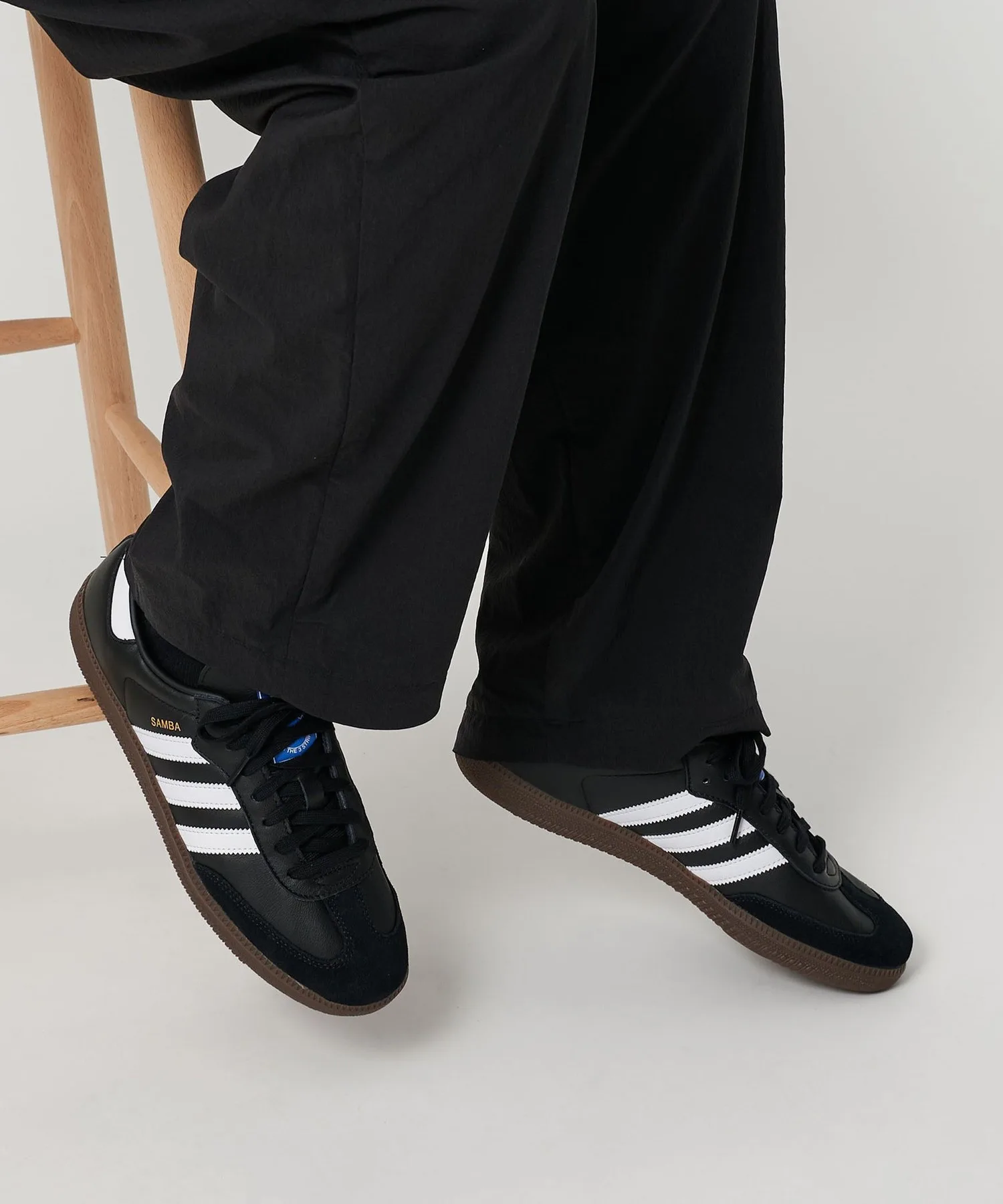 Мужские кроссовки Adidas Originals SAMBA OG чёрные — фото 3
