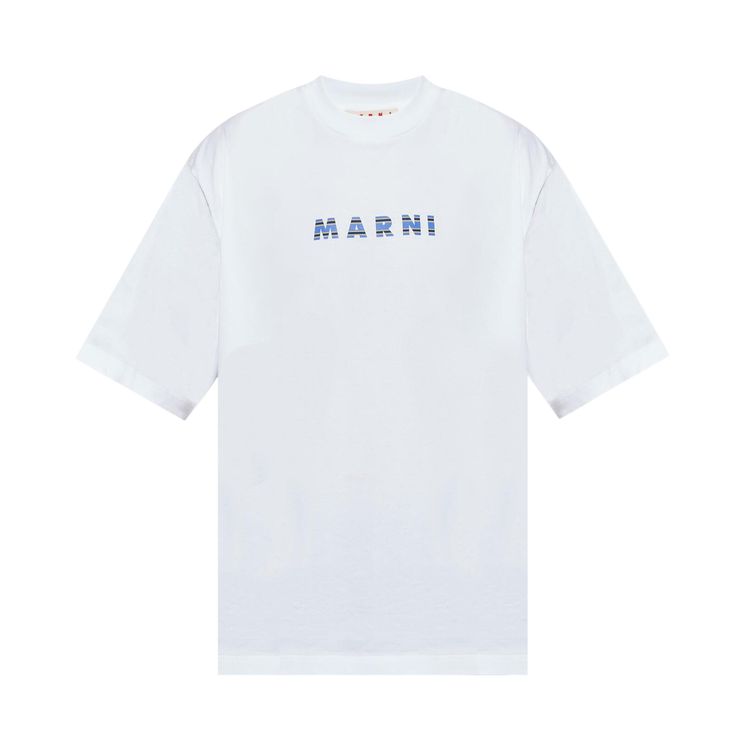 

Футболка Marni Logo T-Shirt 'Lily White', белый