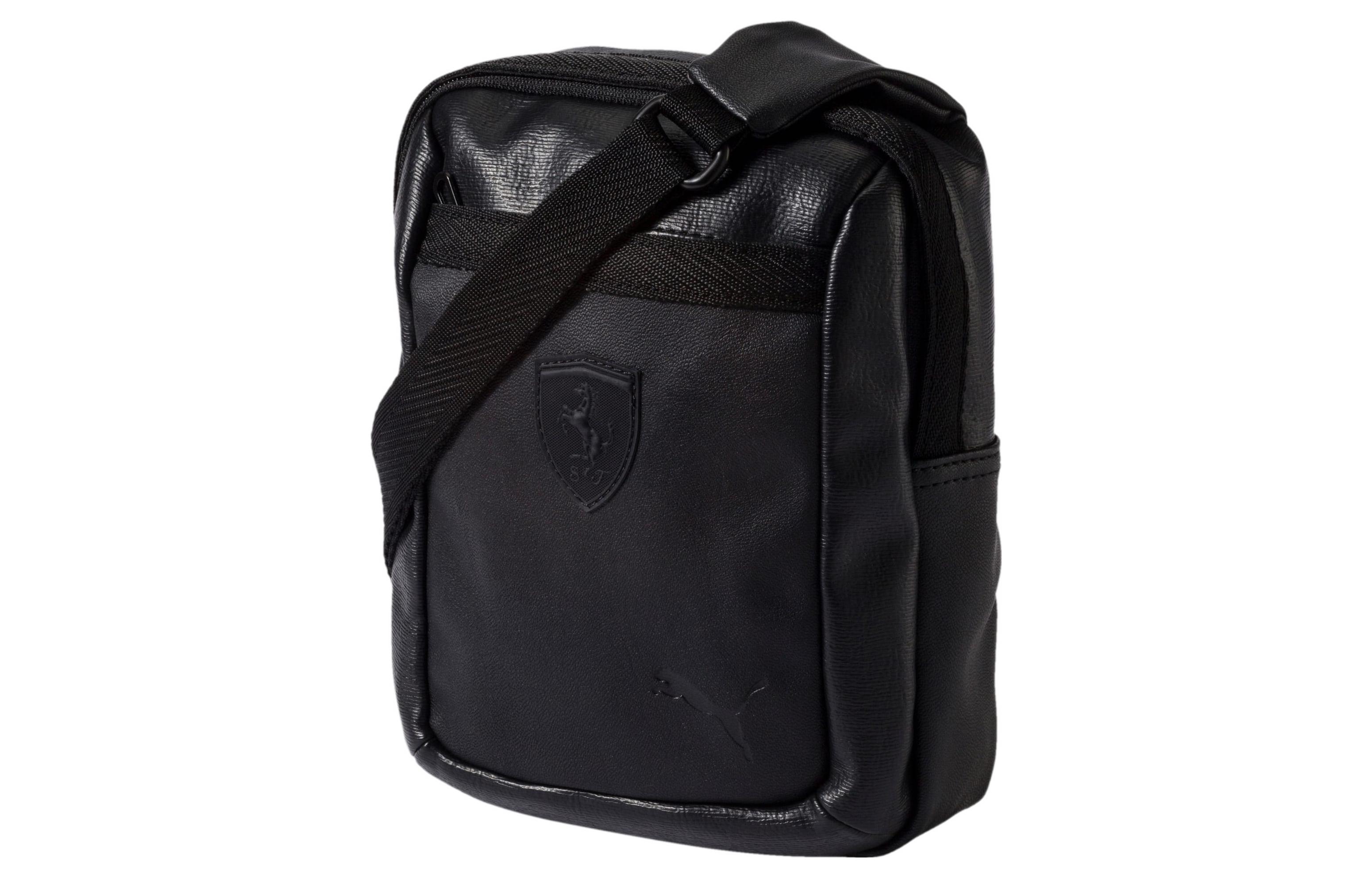 

Футболка Ferrari, коллекционная искусственная кожаная сумка через плечо, повседневная унисекс черная PUMA