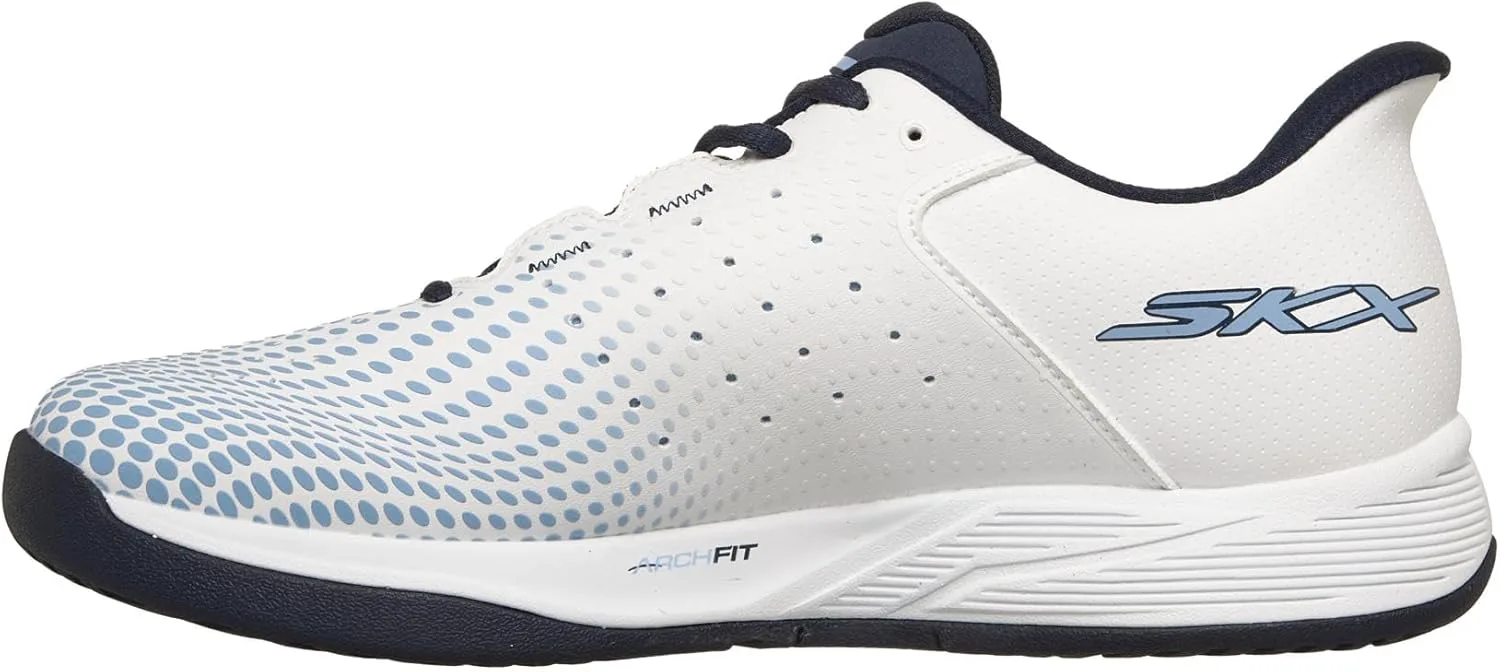 Мужские кроссовки Skechers Viper Court Reload с легким надеванием без рук, белый — фото 2