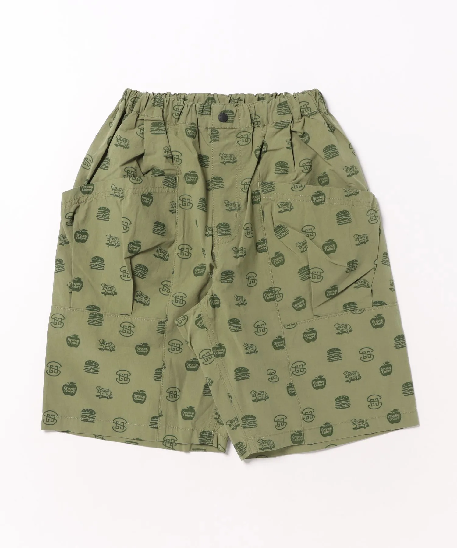 Детские шорты с боковыми карманами GROOVY COLORS GC Patterned Side Pocket Shorts хаки — фото 2