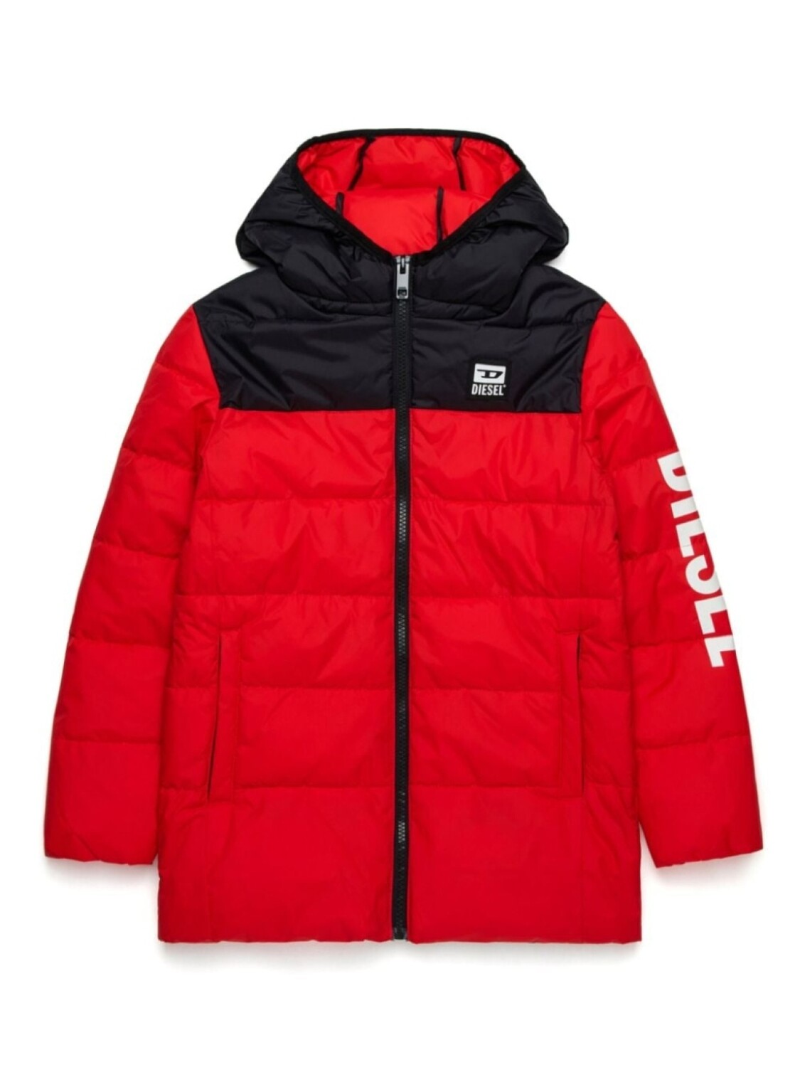 

Diesel Kids пуховик с логотипом, красный