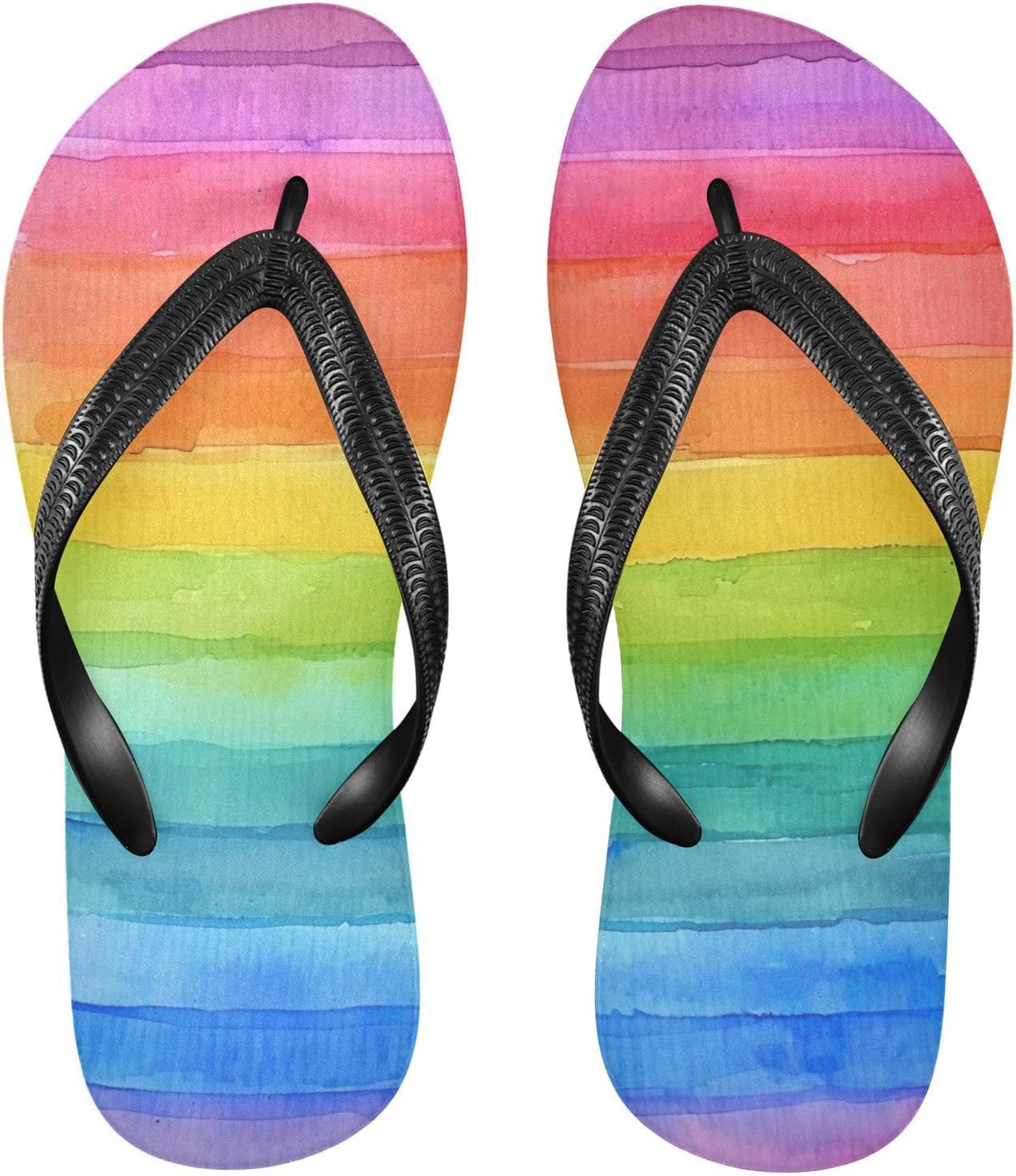 

STAYTOP Красивые шлепанцы и сандалии в радужную полоску для мужчин и женщин, пляжные тапочки, шлепанцы для душа