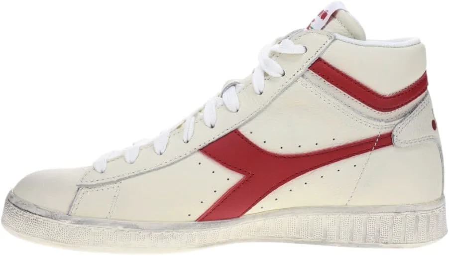 Мужские кроссовки Diadora Game L с высокой шнуровкой и восковой обработкой, повседневные - красные, белые, красный — фото 3