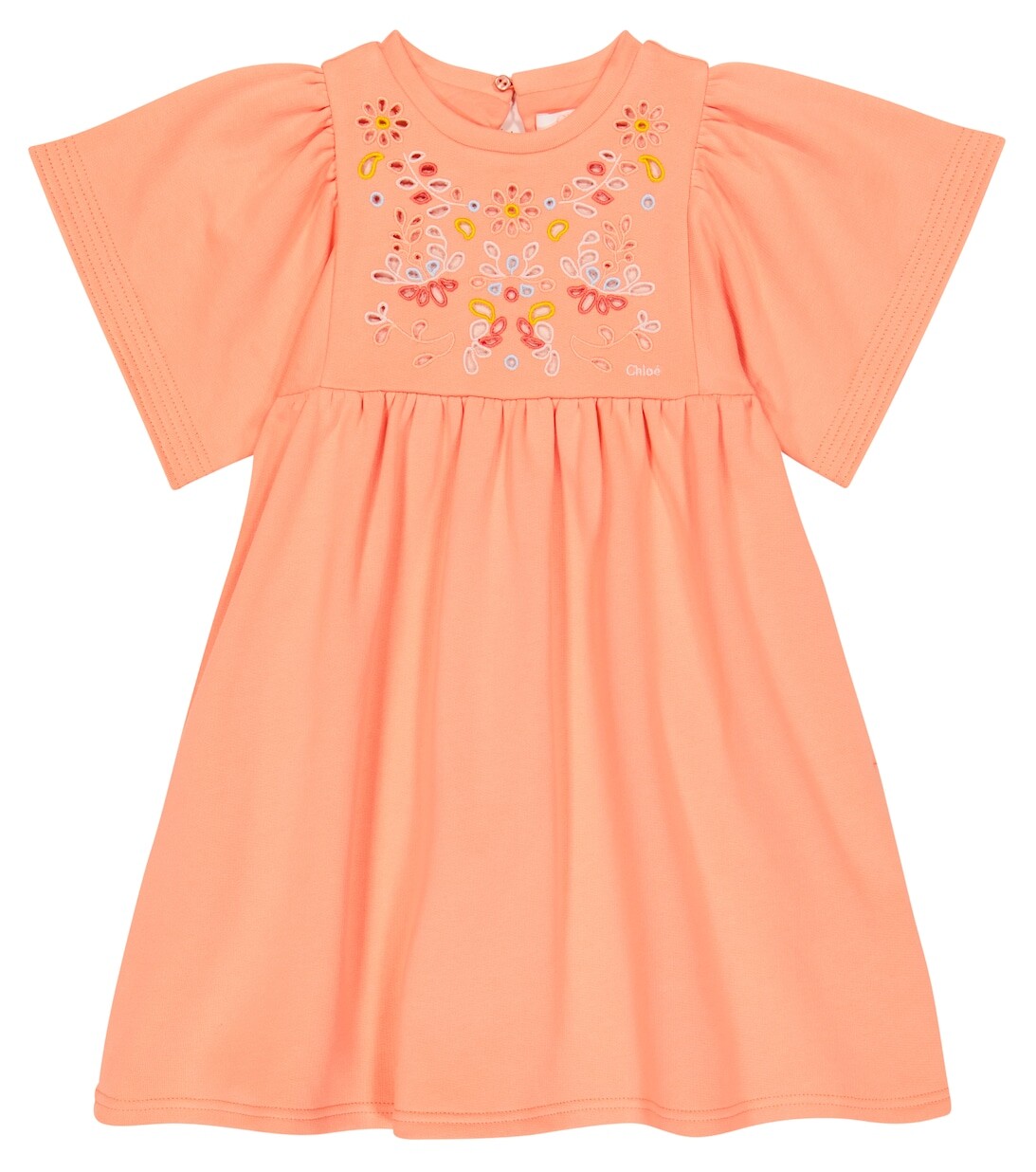 

Платье из хлопкового джерси Chloé, оранжевый