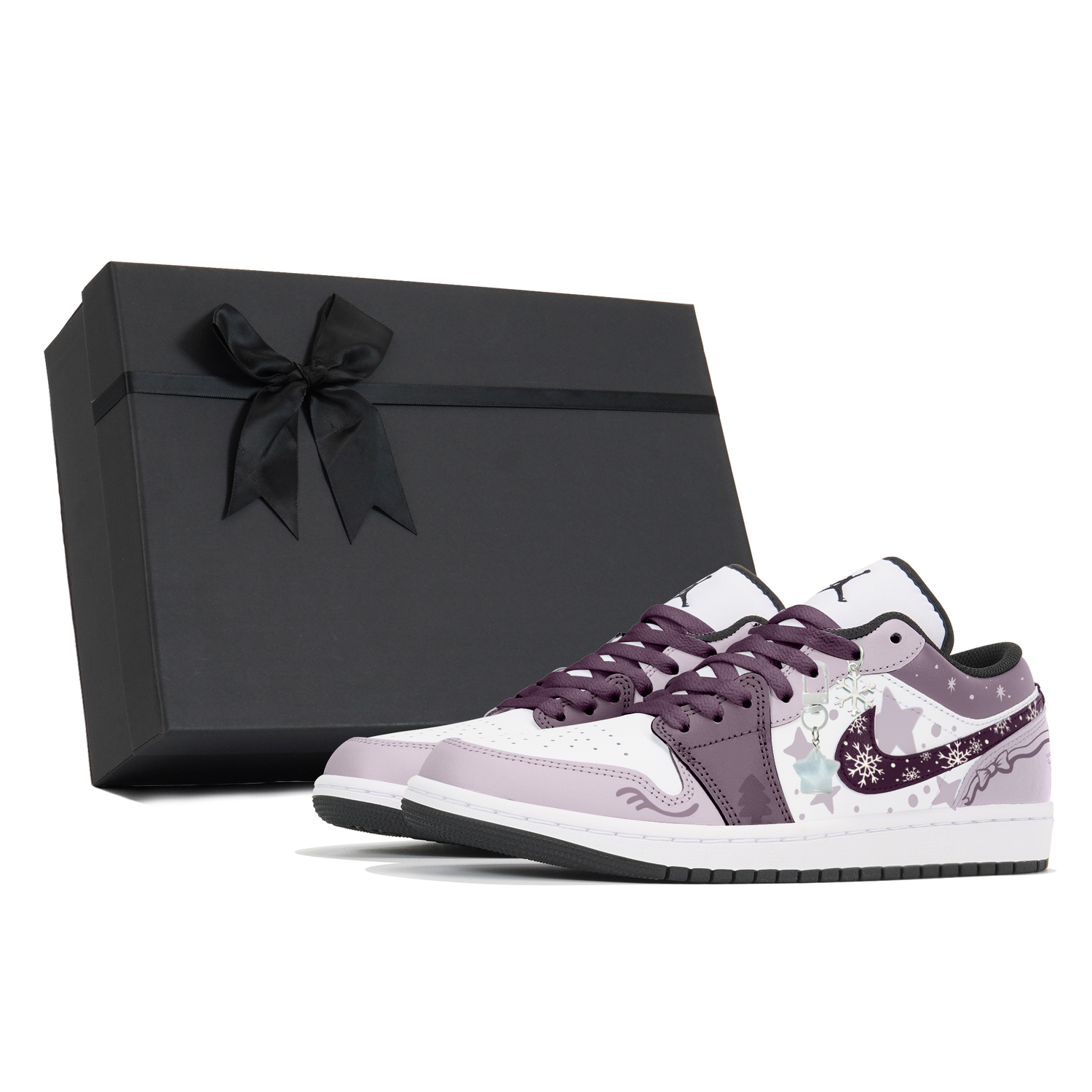 

Jordan Кроссовки баскетбольные мужские Air 1 Wear resistant And Lightweight Low Top Vintage Purple