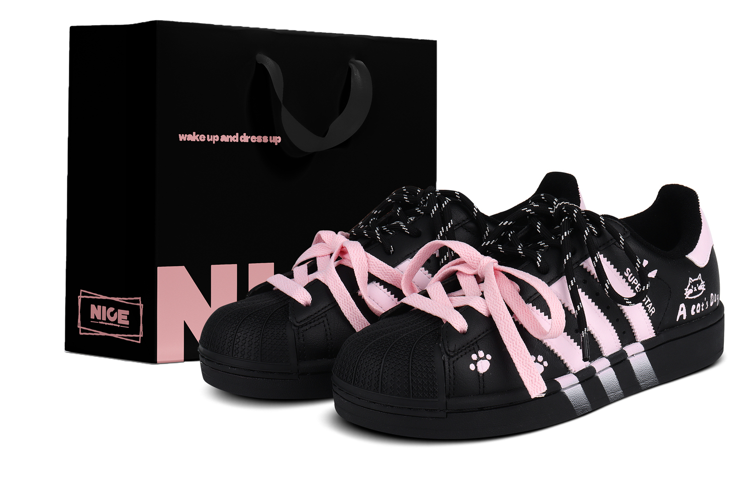 

Adidas Originals Кроссовки Superstar 2 Low top Kids' Skateboarding Shoes Black Pink Unisex