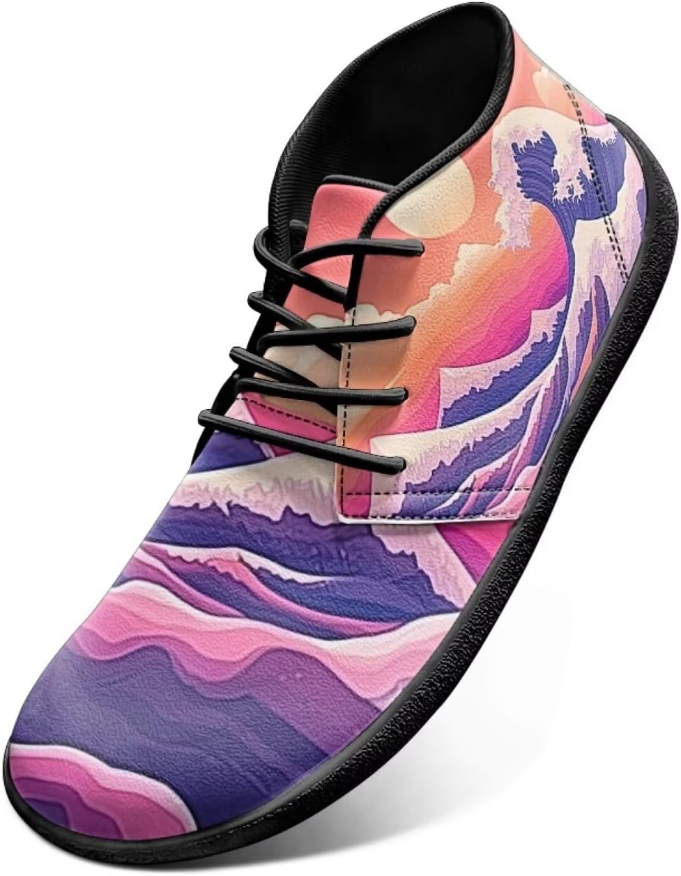 

Мужские минималистичные кроссовки Jeiento с рисунком «Морская волна», гибкая обувь с нулевым перепадом высоты подошвы, Sea Wave Sunset