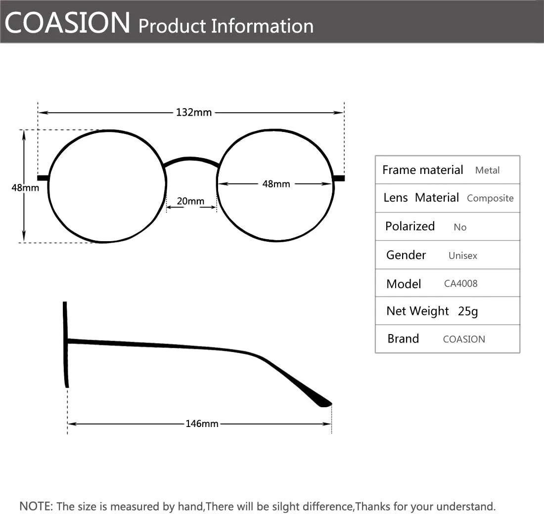 

COASION Винтажные круглые металлические солнцезащитные очки, маленькие красные очки на Хэллоуин для женщин и мужчин, Gold Frame/Red Lens + Gold Frame/Grey Lens