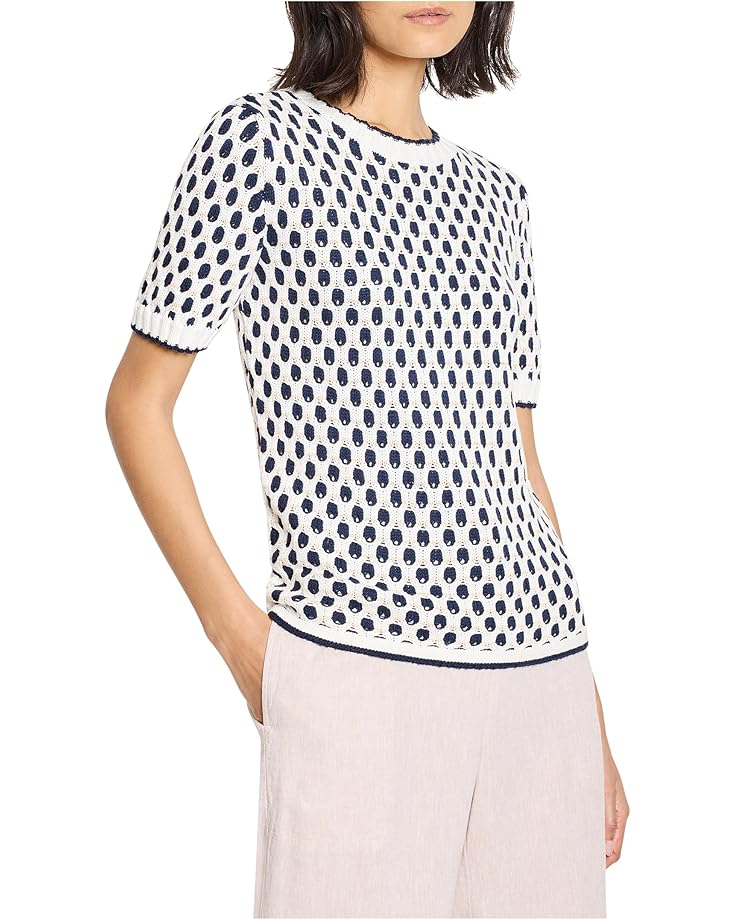 

Свитер NIC+ZOE Geo Tuck Stitch Sweater Tee, цвет Indigo Multi