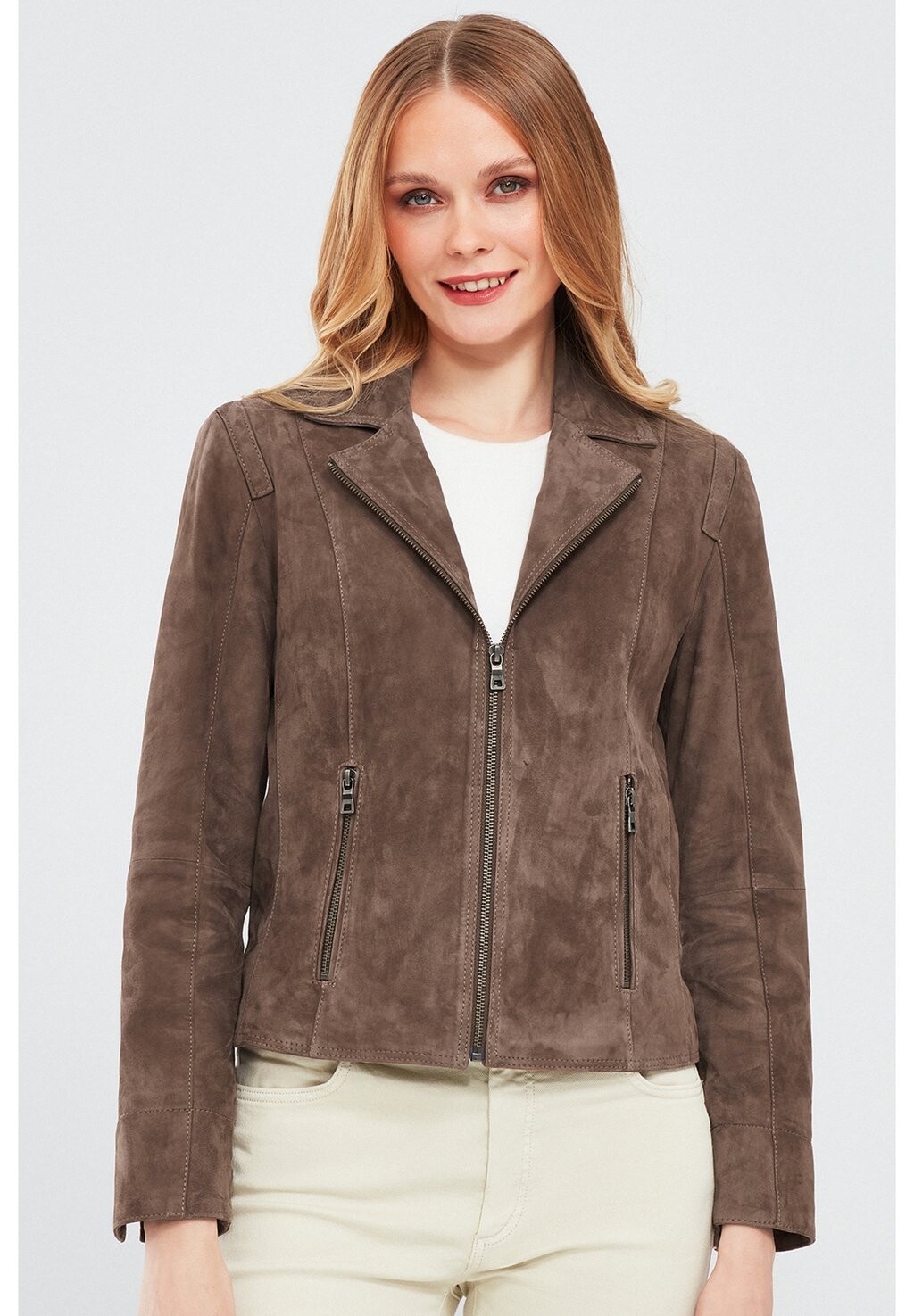 

Кожаная куртка Derimod, цвет Mottled Light Brown