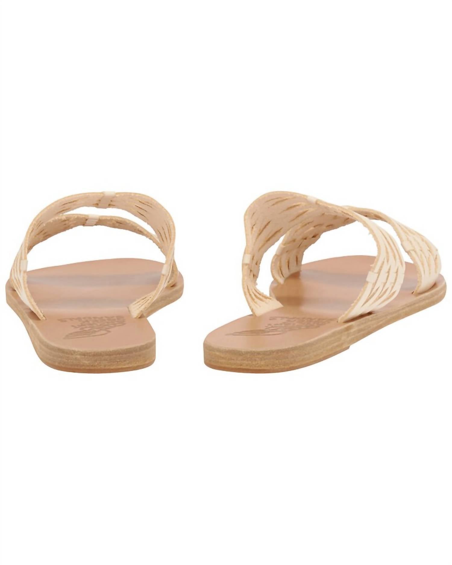Женские плетеные сандалии Melia Vachetta в цвете слоновая кость Ancient Greek Sandals — фото 2