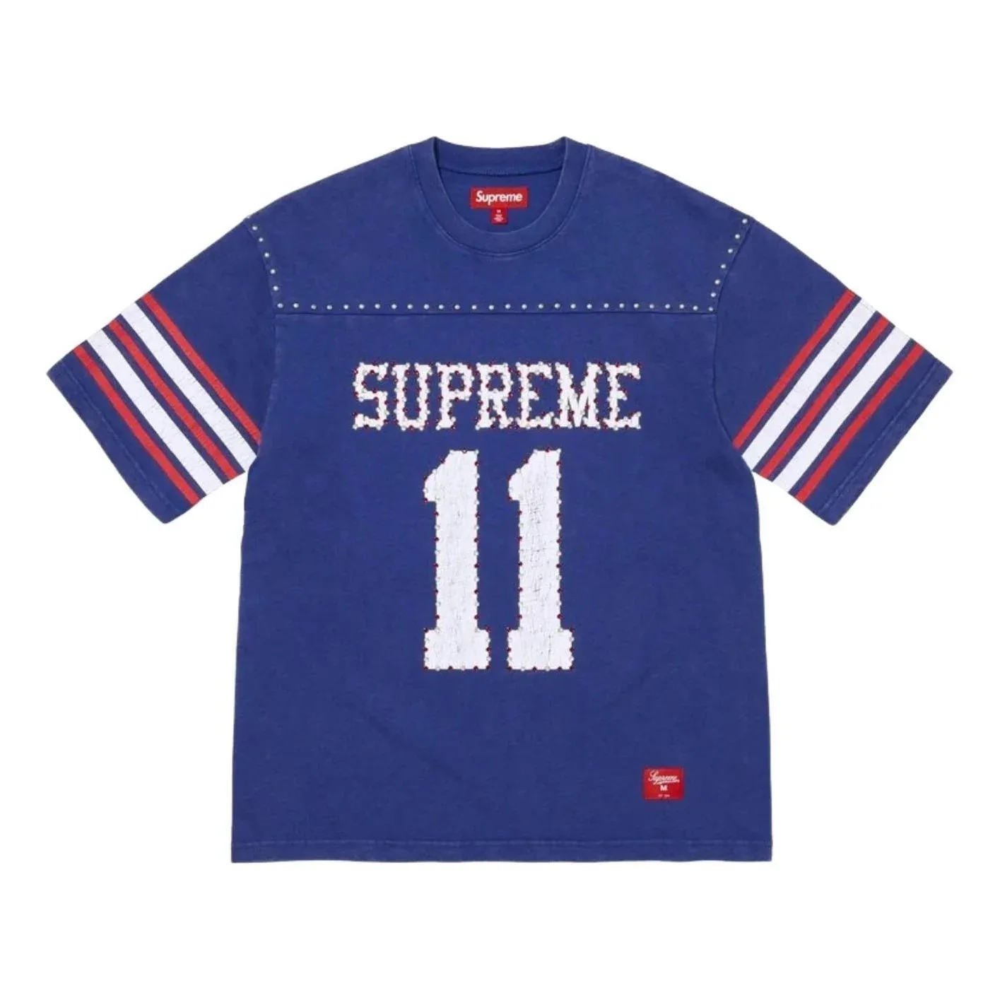 Футболка Supreme SS26 Studded S/S Football T-Shirt 'Blue'