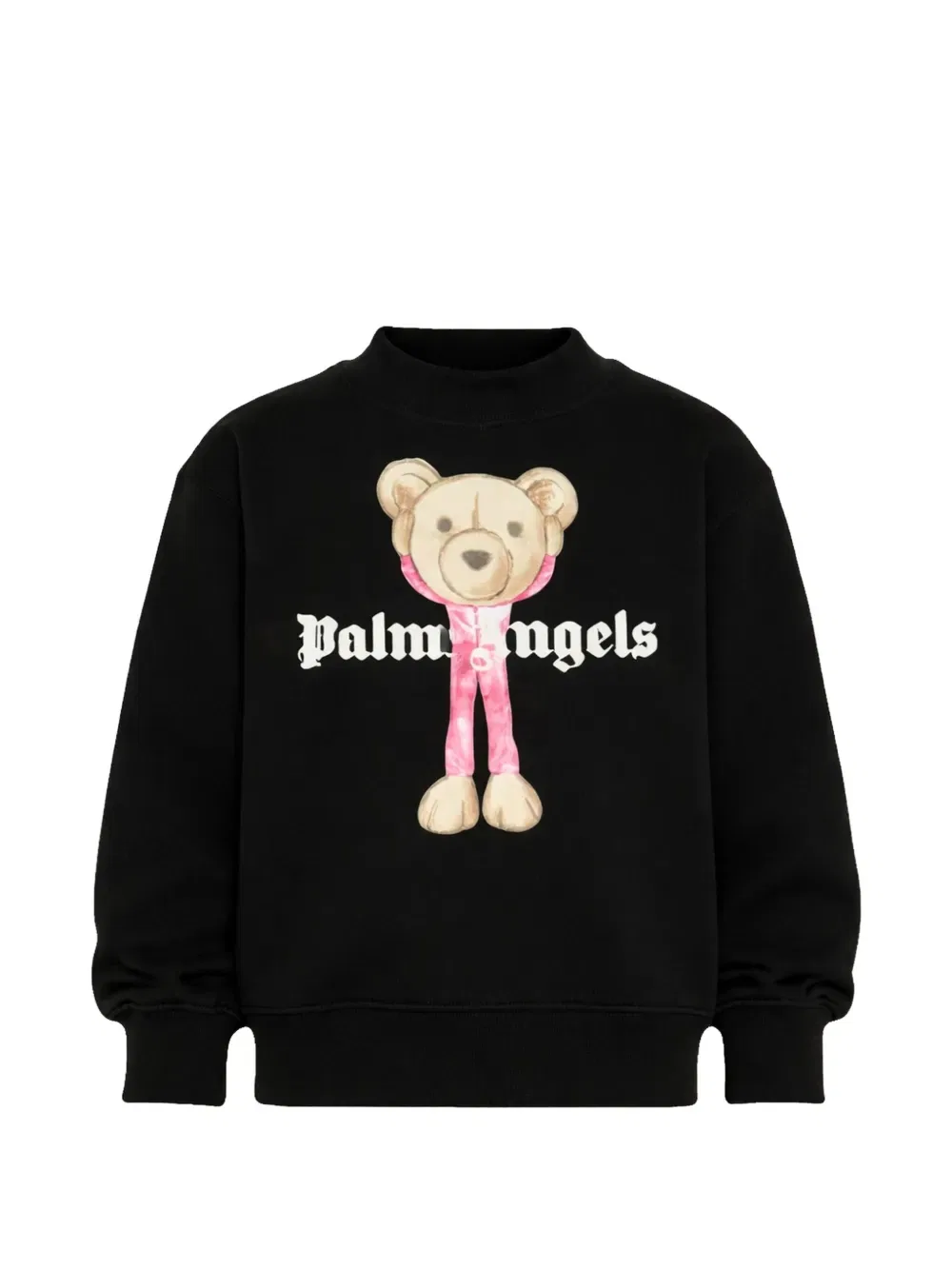 Толстовка с принтом медведя Palm Angels Kids, черный