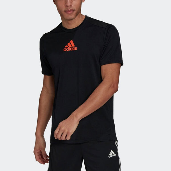Футболка Men's adidas Solid Color Alphabet Logo Printing Pullover Sports Short Sleeve Black T-Shirt, мультиколор — фото 4