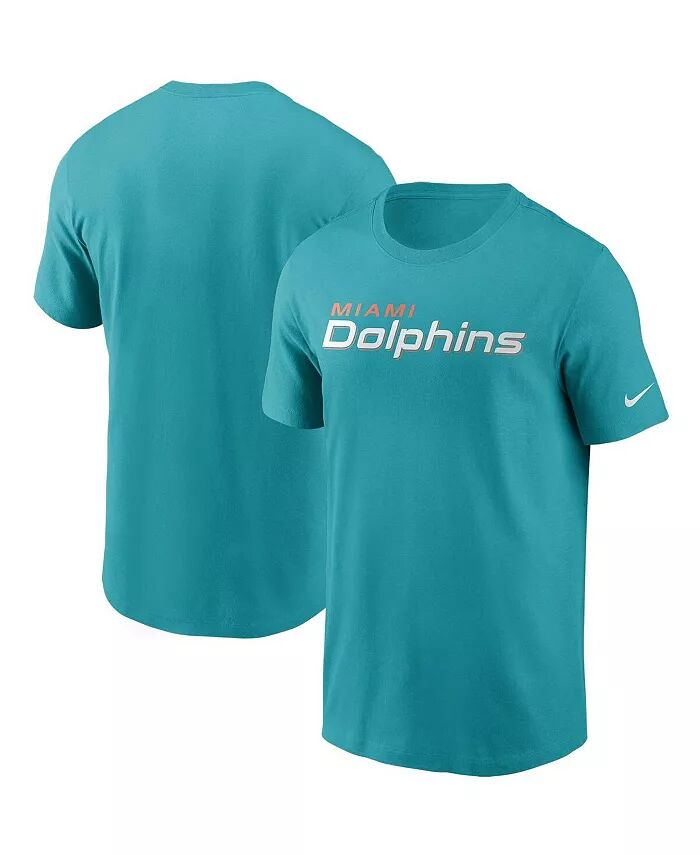 

Мужская футболка с надписью Aqua Miami Dolphins Team Nike, синий