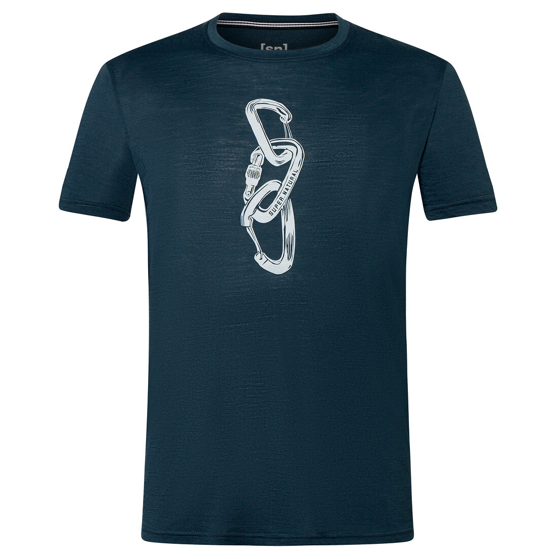 

Рубашка из мериноса Super Natural Carabineri Tee, цвет Blueberry/Vapor Grey