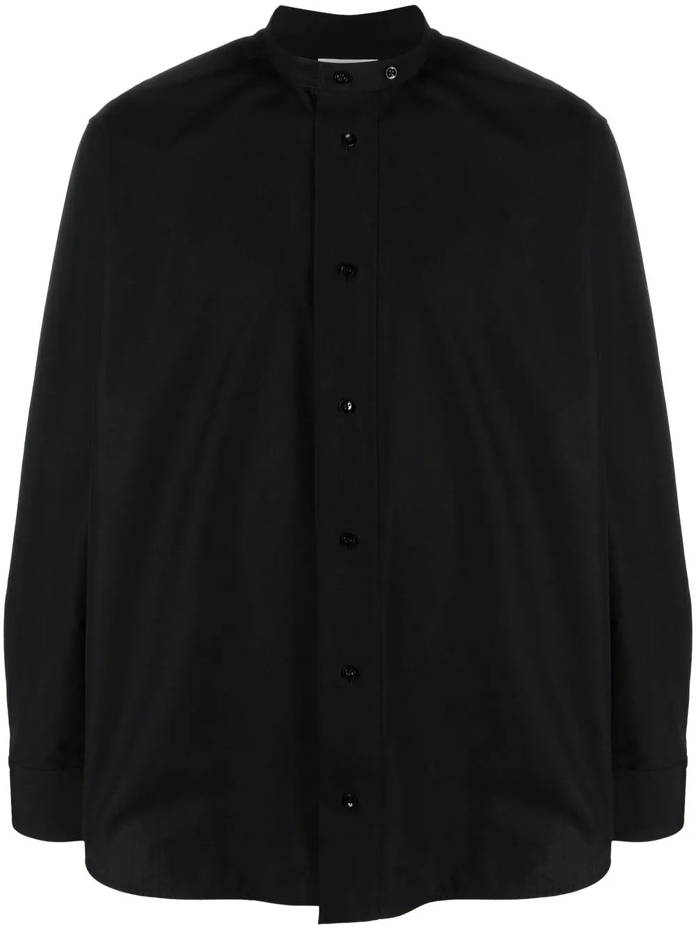 

Рубашка с воротником-стойкой JIL SANDER, черный
