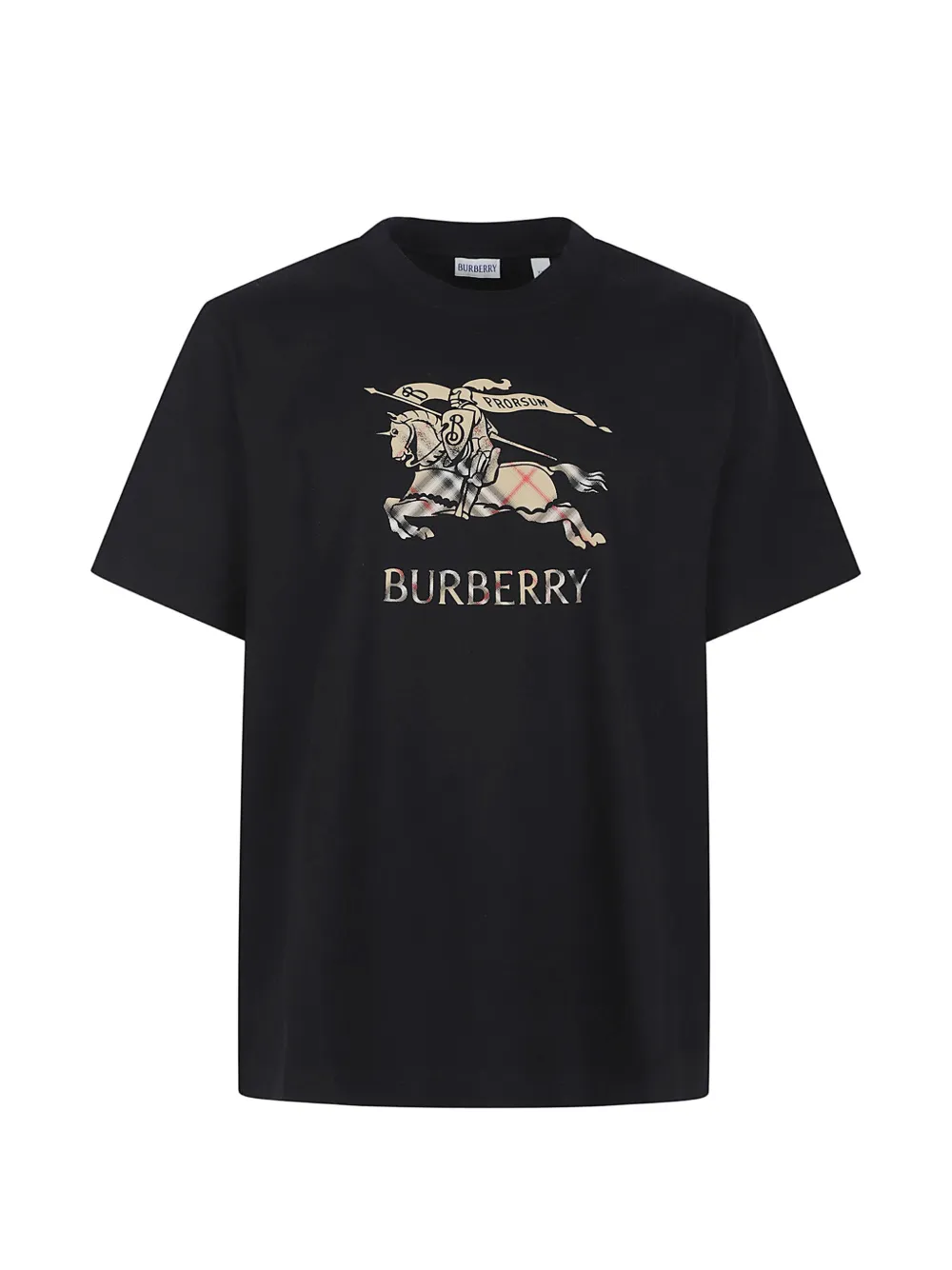 

Футболка с принтом и круглым вырезом Burberry, черный