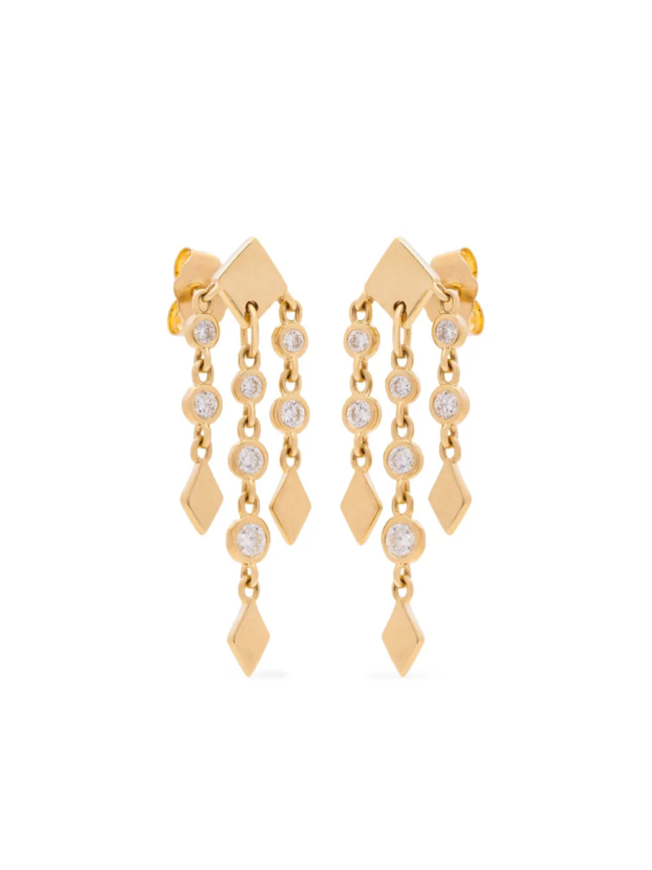 

Бриллиантовые серьги Shine Fringe из желтого золота 14 карат от Eden Presley, золотой