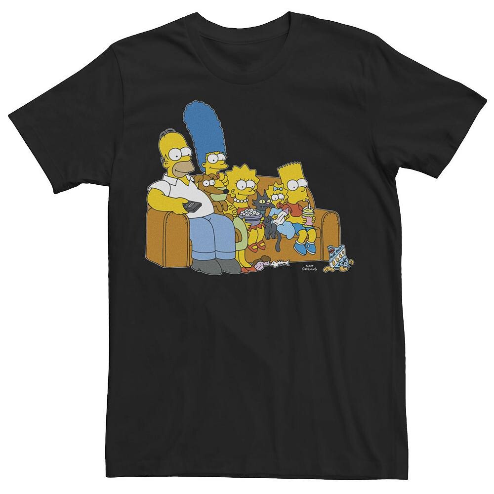 

Мужская футболка The Simpsons Family Couch Gag Tee Licensed Character, черный