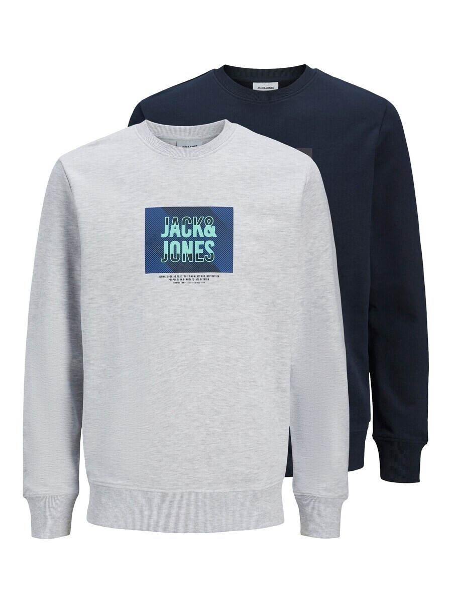 

Свитер JACK & JONES Sweatshirt JJHUDSON, цвет night blue/aqua/mottled grey