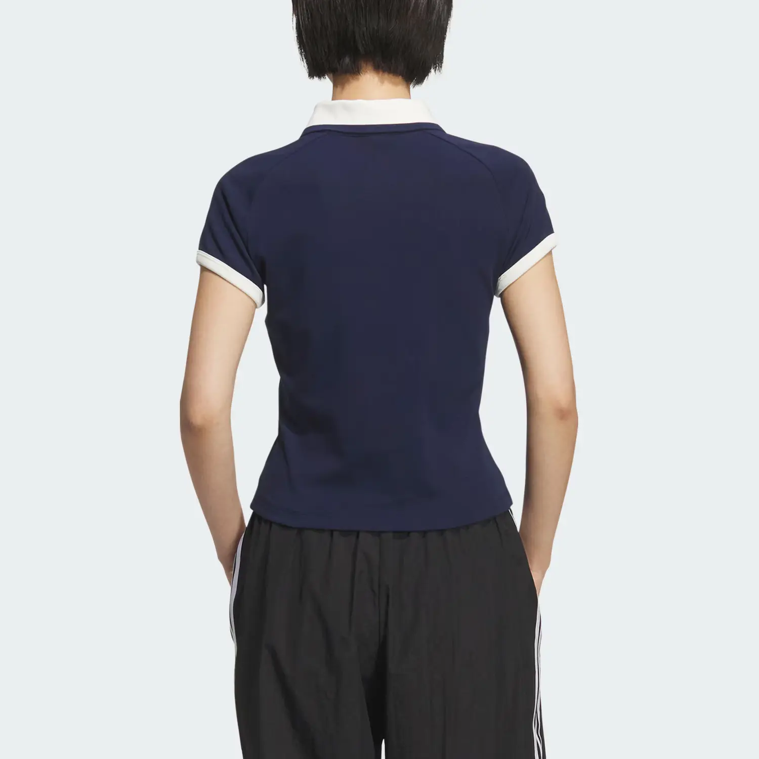 SS25 Футболка поло женская Adidas Originals, темный индиго — фото 4