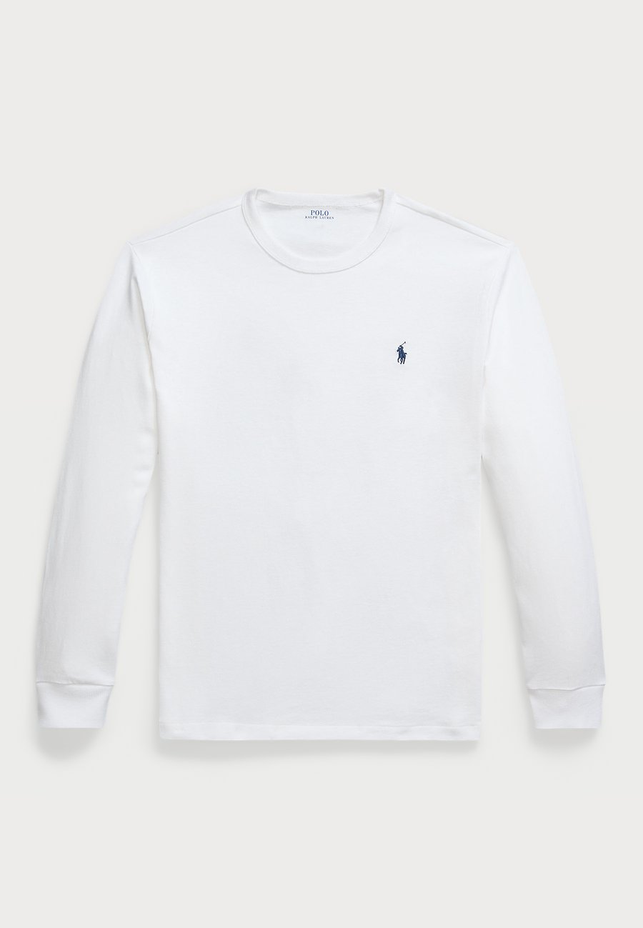Футболка Polo Ralph Lauren CLASSIC FIT JERSEY LONG-SLEEVE T-SHIRT, White/Dark Blue — фото 4