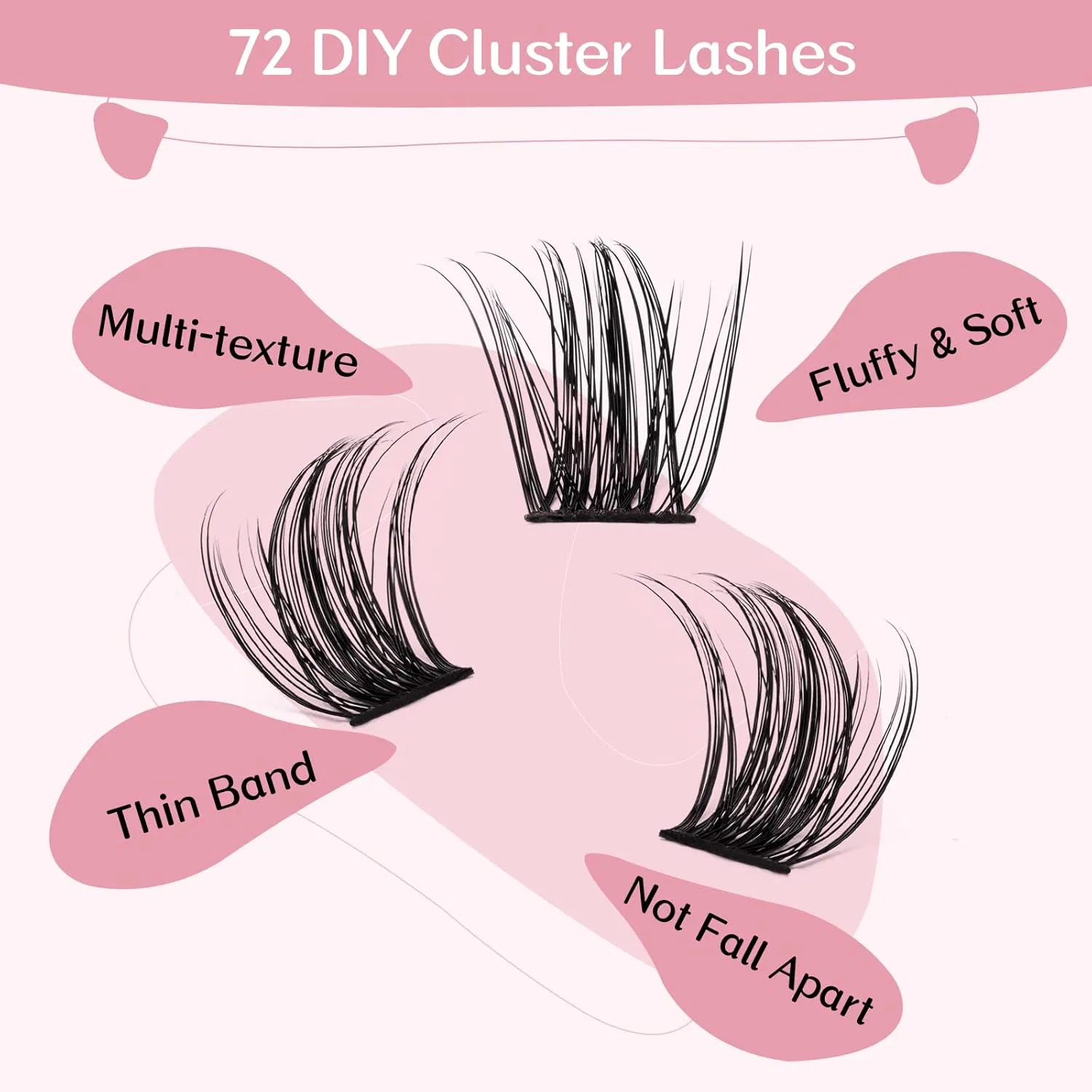 Пучки для наращивания ресниц PRO LashBeauty, 72 шт., изгиб D, 16 мм Pro Lashbeauty, Peachy — фото 2
