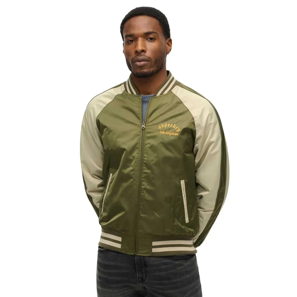 

Куртка Superdry Souvenir Embroidered bomber, зеленый