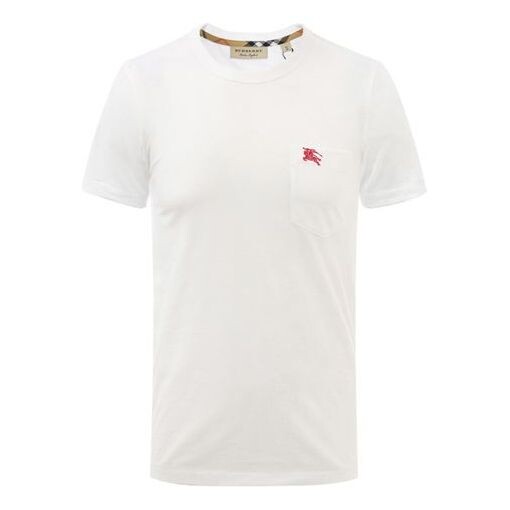 

Футболка men's logo round neck short sleeve white Burberry, белый