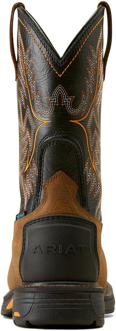 Мужские ботинки ARIAT Workhog Csa с водонепроницаемой утепленной композитной носовой частью, черный/коричневый — фото 2