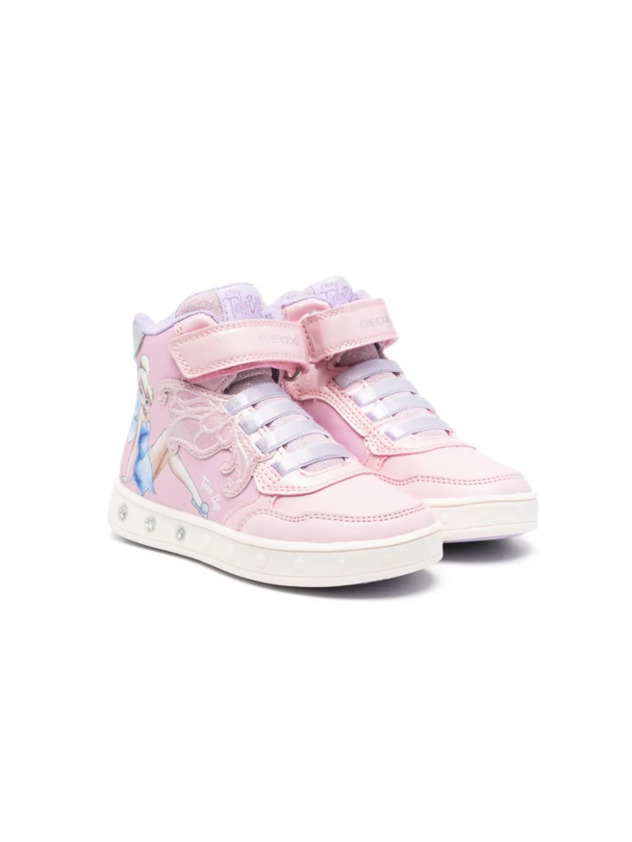 

Geox Kids высокие кроссовки Skylin Tinker Bell, розовый