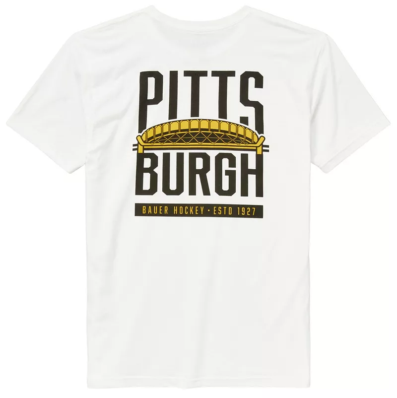 

Футболка с короткими рукавами Bauer Pittsburgh, молодежная, белый