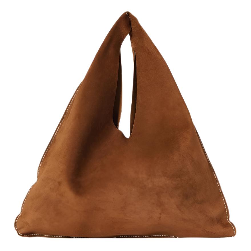 Сумка женская малая из замши телячьей кожи Tan THE ROW, basic set (bag+dust bag) — фото 2