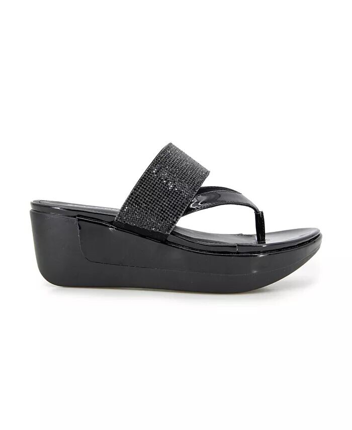 Женские босоножки на танкетке Pepea Cross Jewel Kenneth Cole Reaction, черный — фото 2