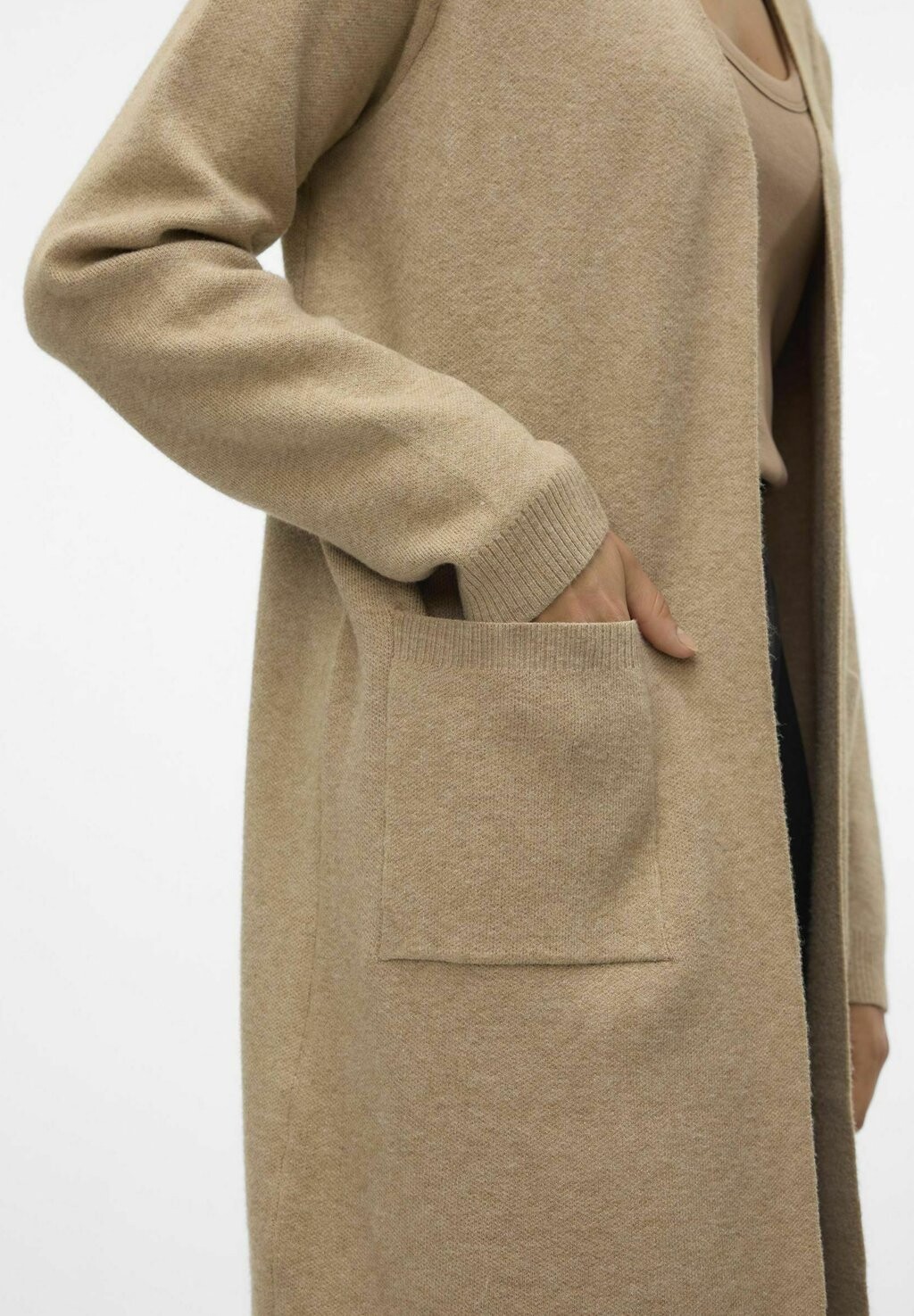 

Кардиган VMSABA LS POCKET COATIGAN Vero Moda, бежевый