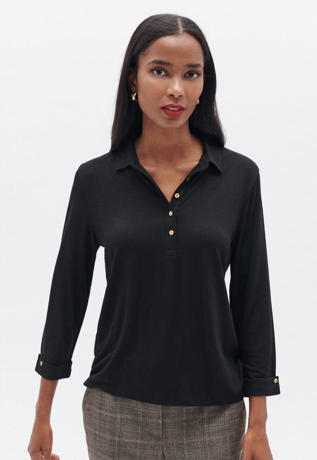 

Рубашка поло FRENCH FASHION ELEGANT MODERN TNINA Caroll, черный