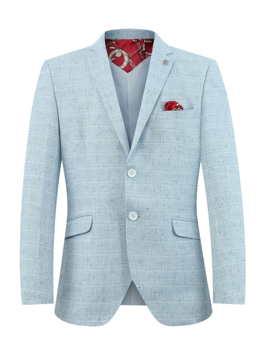 

Спортивное пальто Slim Fit с текстурированной отделкой Elie Balleh, цвет Baby Blue, Синий, Спортивное пальто Slim Fit с текстурированной отделкой Elie Balleh, цвет Baby Blue