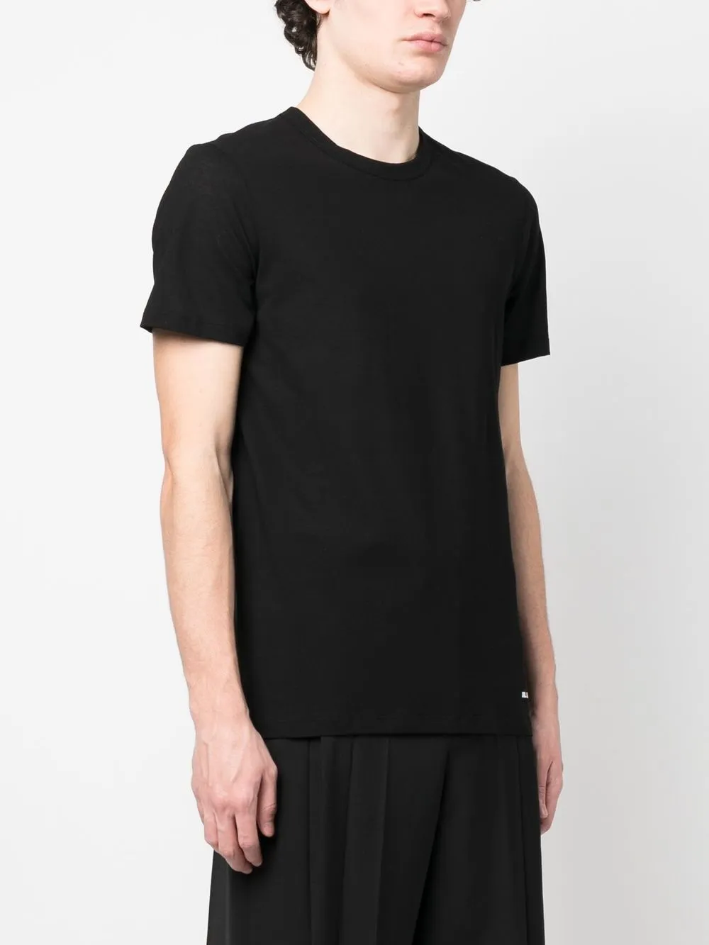 Однотонная футболка JIL SANDER, черный — фото 4
