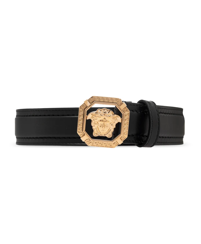 

Кожаный ремень Versace, черный