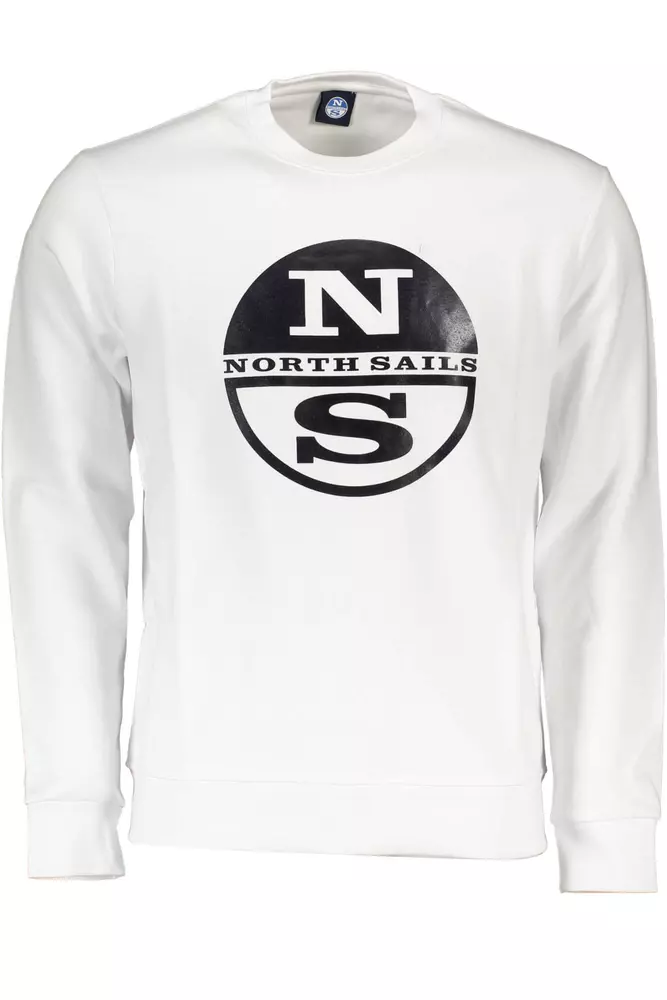 

Белый хлопковый мужской свитер North Sails