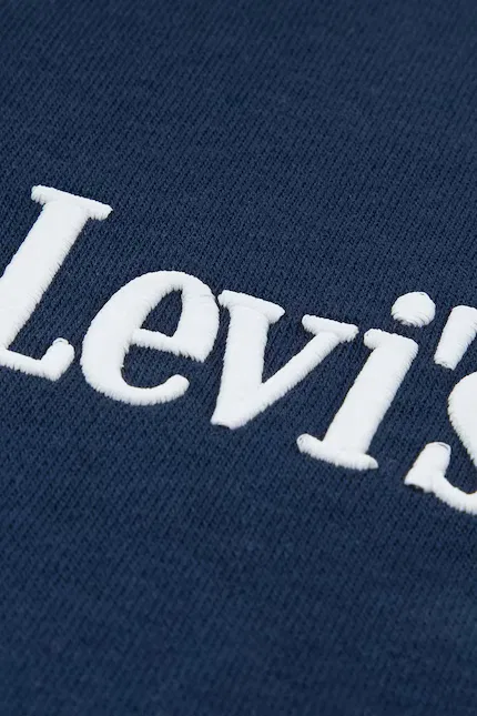 Худи детское классическое с капюшоном Levi's, синий — фото 3