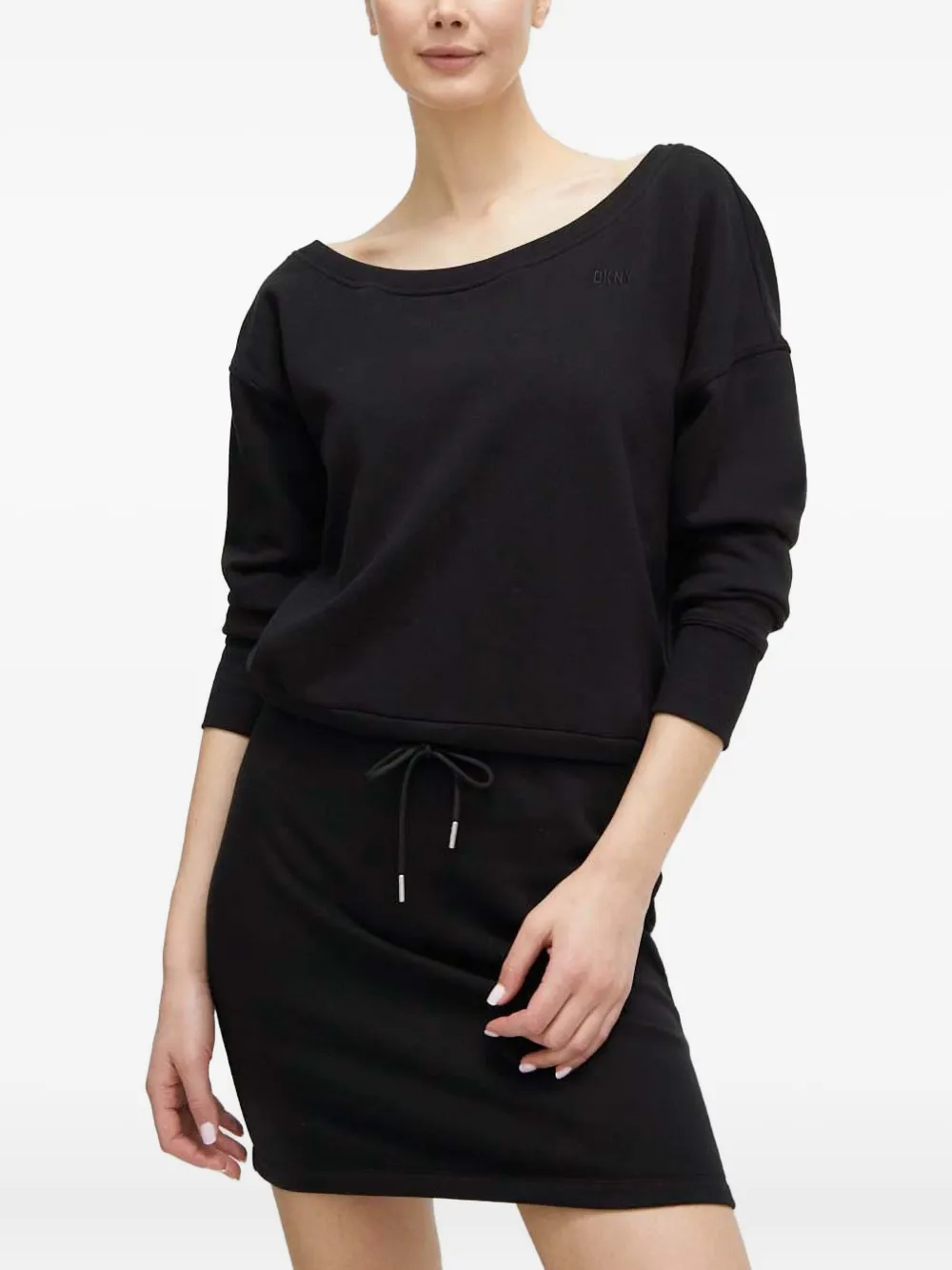 

Мини-платье на кулиске Dkny, черный