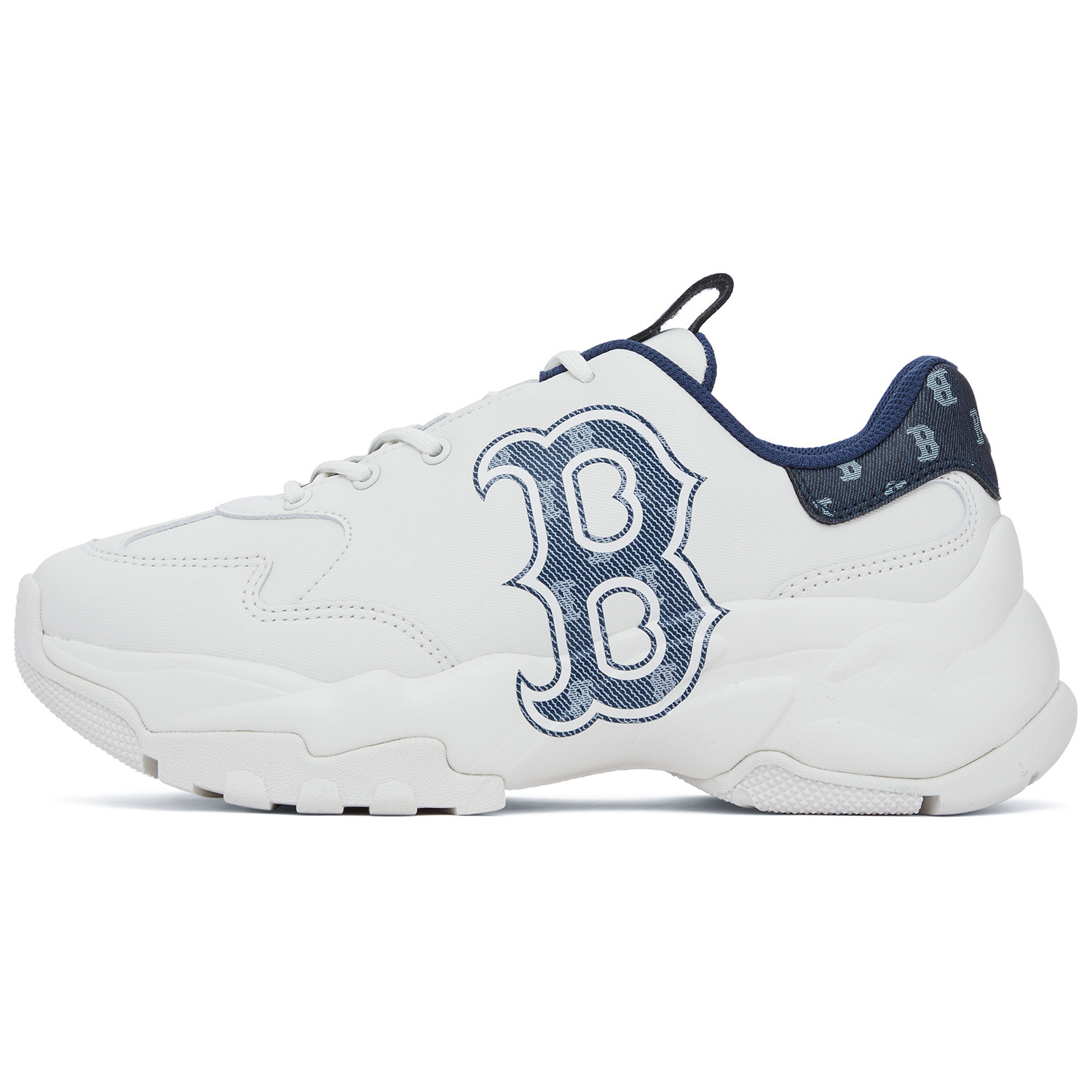 

MLB Большие мячи массивные противоскользящие износостойкие низкие массивные кроссовки унисекс белый бело-голубой, цвет White Blue