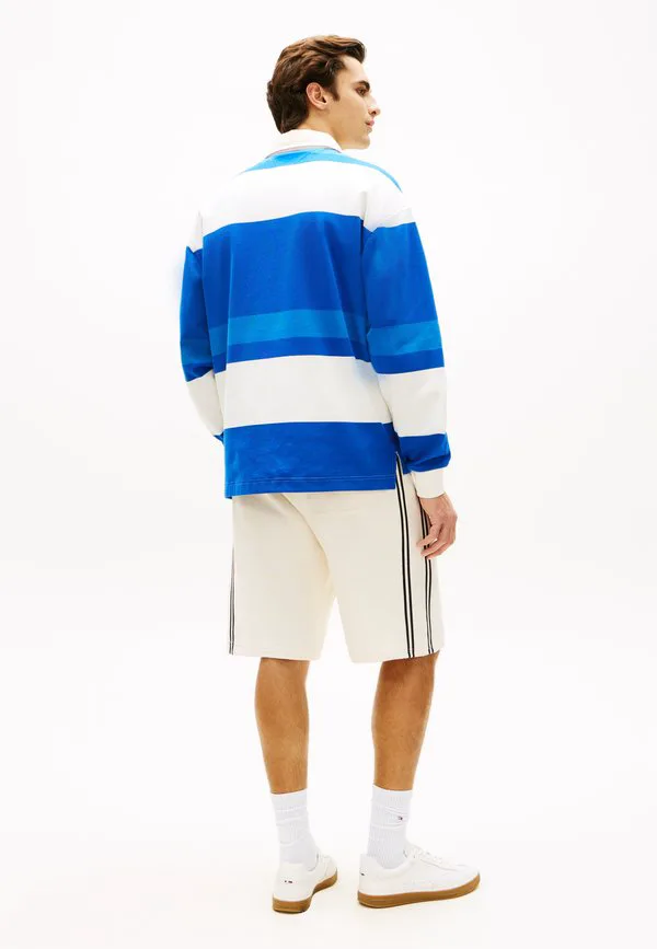 Полосатая свободная рубашка для регби, рубашка поло Tommy Hilfiger, Regal Blue — фото 3