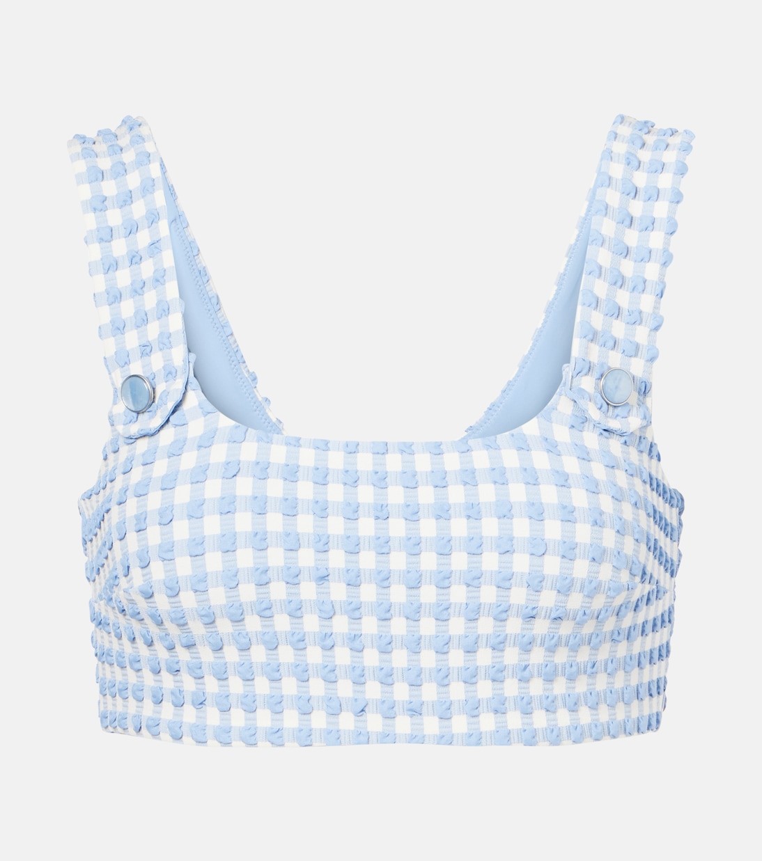 

Топ бикини в клетку Ainsley Simkhai, Blue Hydrangea Gingham