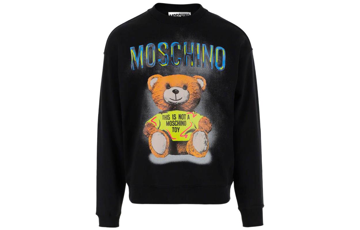 

Свитер с принтом медвежонка MOSCHINO, черный