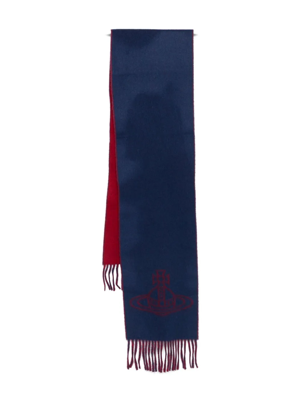 

Шерстяной шарф с декором Orb Vivienne Westwood, синий